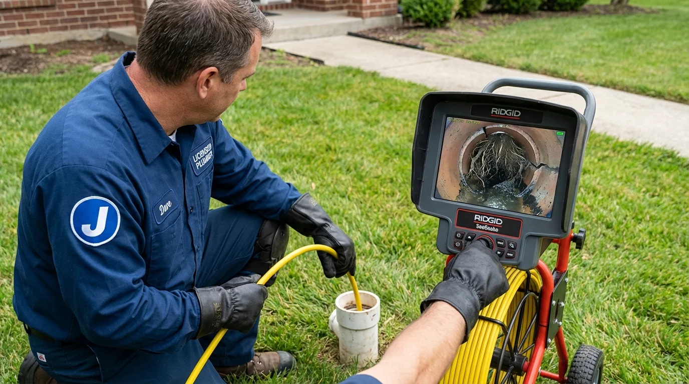 Sewer camera inspection being performed by Johns Plumbing LLC in Smackover